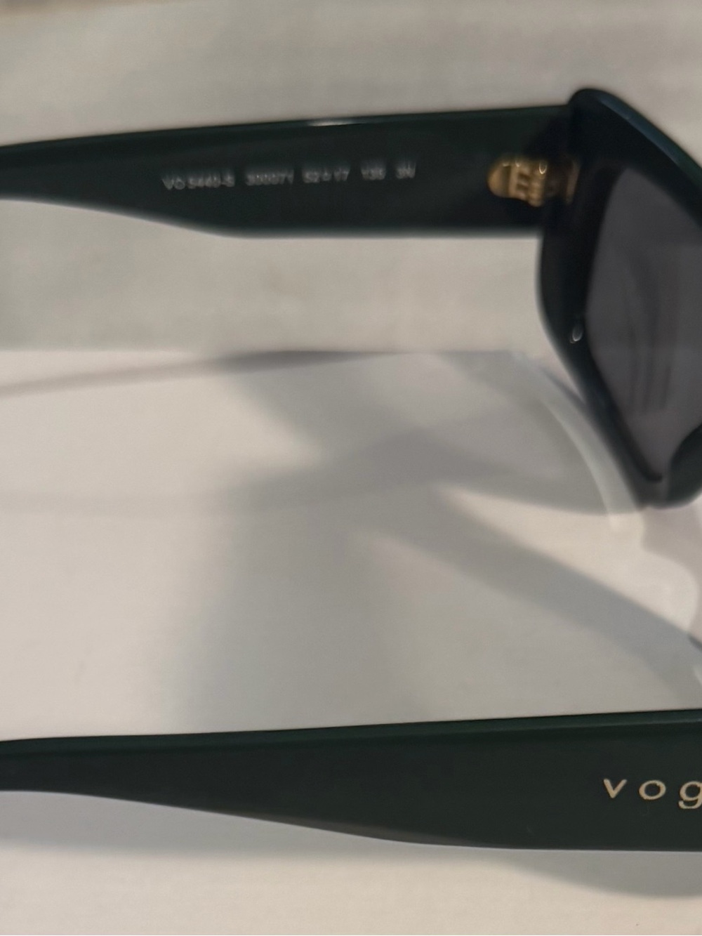 Vogue Dark Green Slim Cat-Eye Sunglasses - Picture 5 of 11
